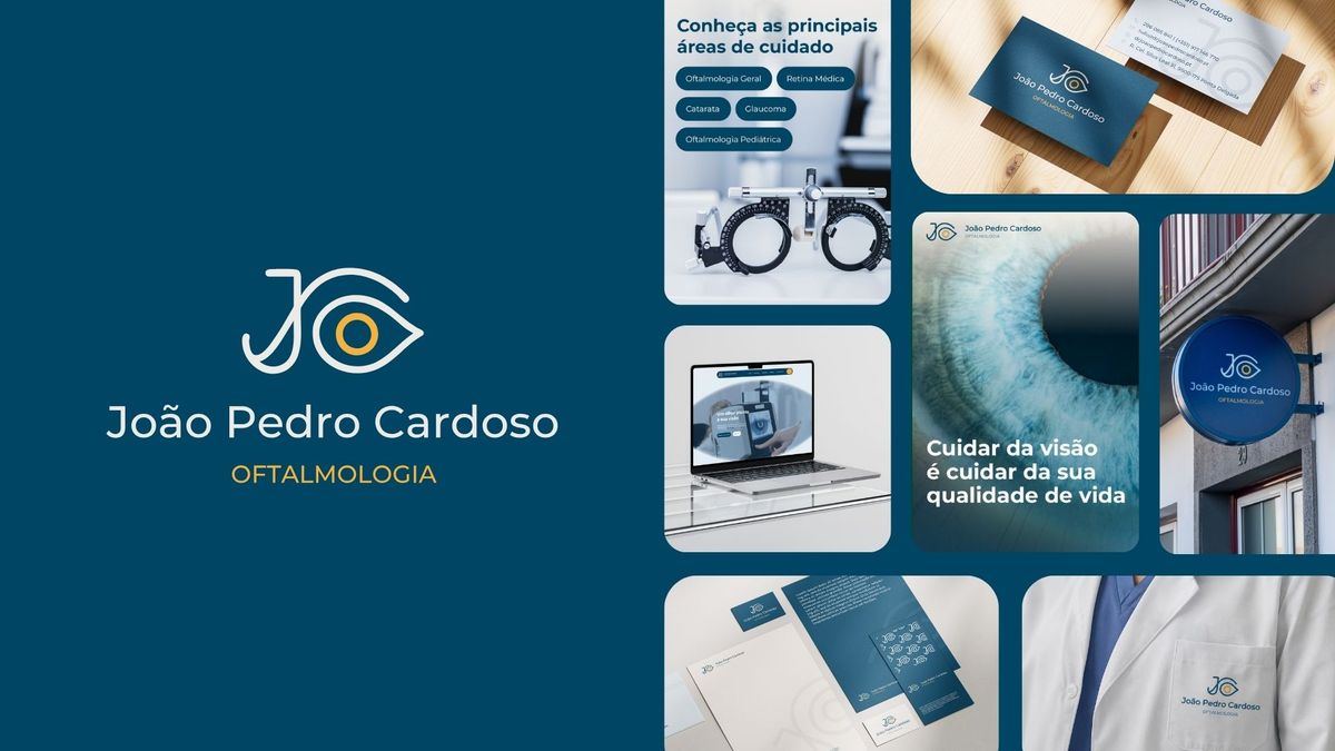 Identidade visual completa da clínica de oftalmologia João Pedro Cardoso